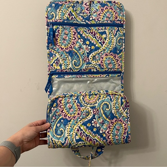 EUC Vera Bradley Hanging Organizer Cosmetic Case in Capri Blue - Picture 9 of 12